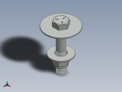 紧固件-0.3750 Bolt Hex正等轴测缩略图