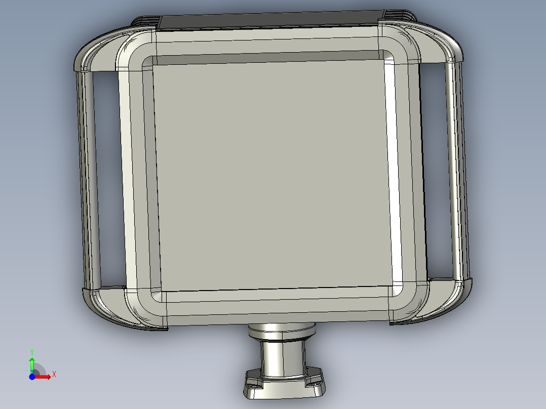 向上可旋转箱底座+控制箱前视图