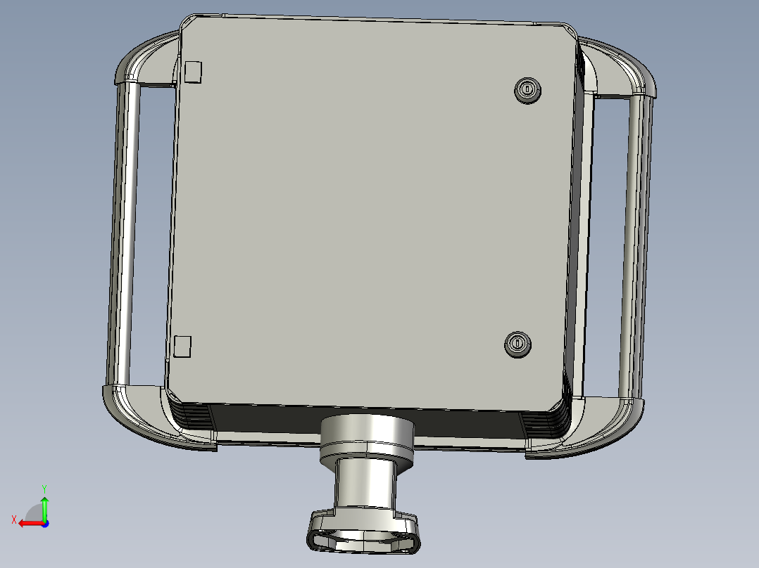 向上可旋转箱底座+控制箱后视图