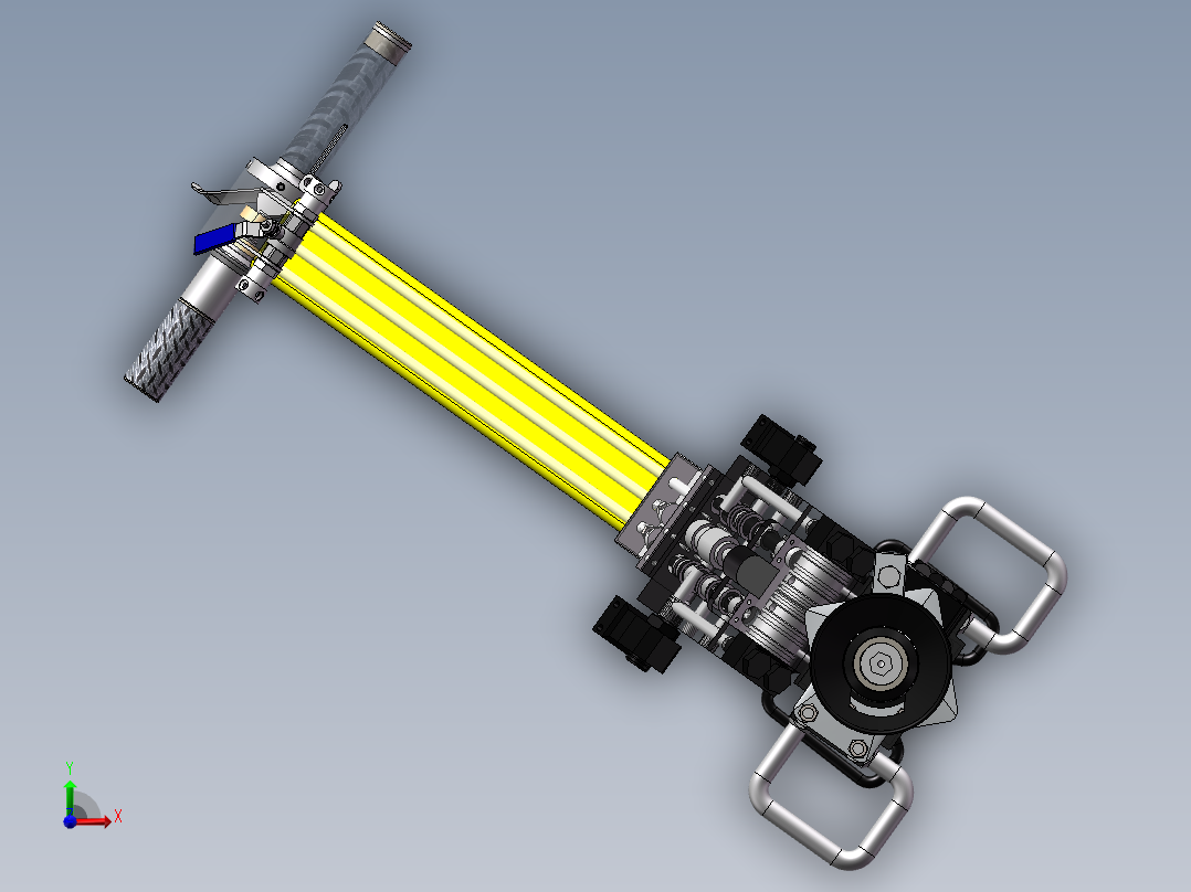 气动钻机前视图