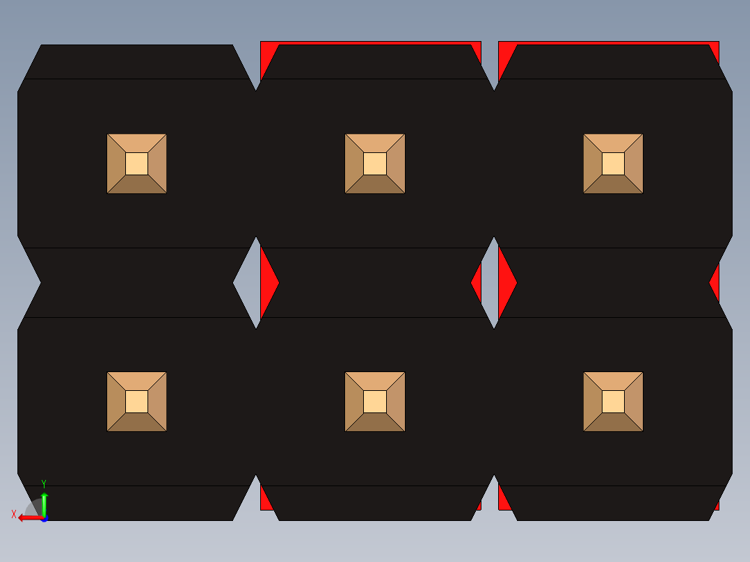 带跳线的排针-pinheader 2x3 and 2 jumpers pullback后视图