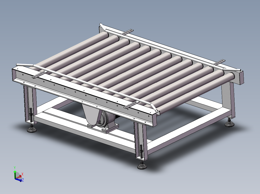 W1300X L2000X H700动力辊道输送机sw20可编辑