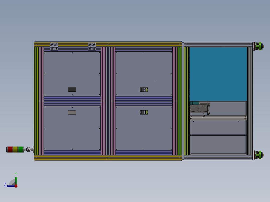 遮阳板激光自动打码机sw2016可编辑右视图