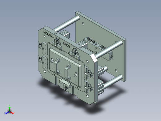 MCLG-C笔记本CNC工装夹具三维模型-cnc3正等轴测缩略图