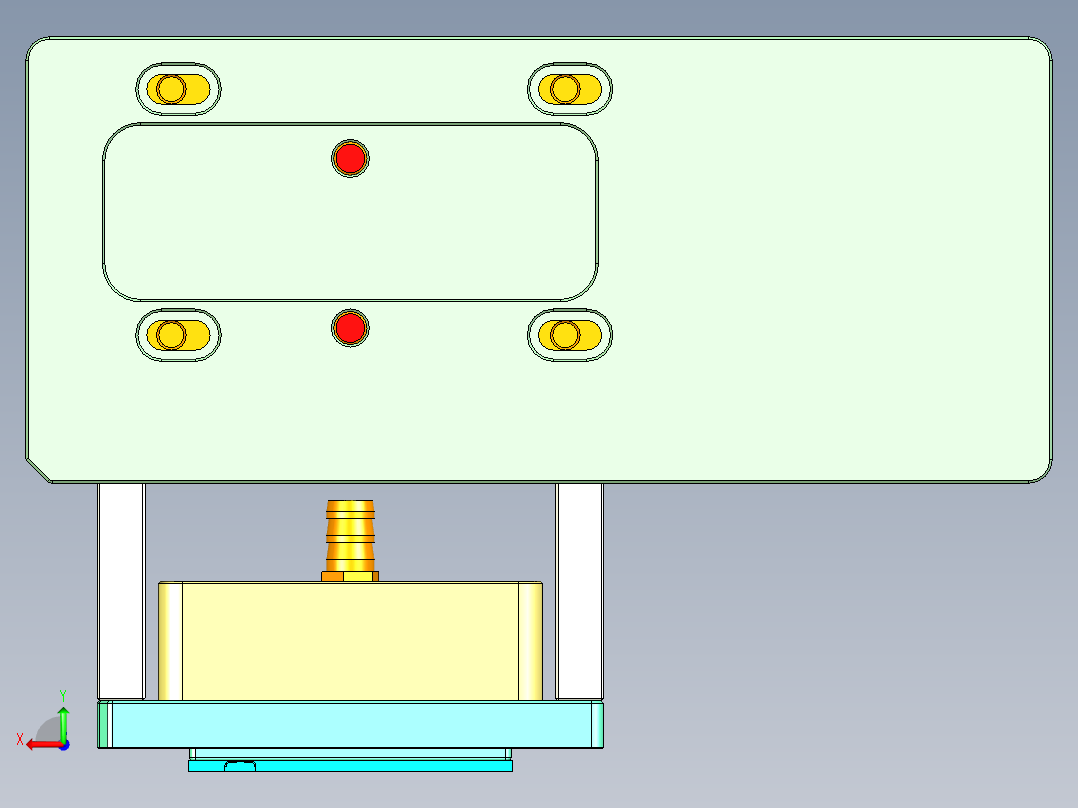B6A-1-CNC2笔记本CNC工装夹具三维模型后视图