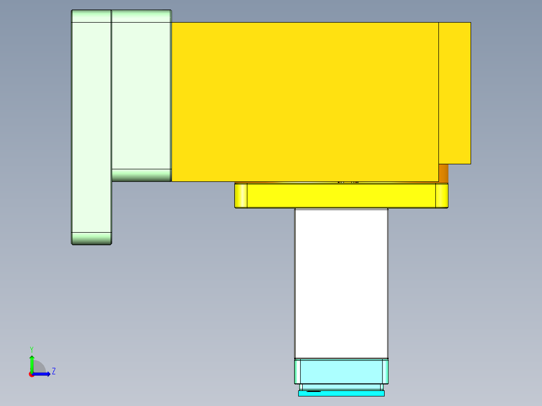 B6A-1-CNC2笔记本CNC工装夹具三维模型左视图