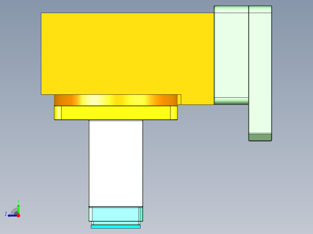 B6A-1-CNC2笔记本CNC工装夹具三维模型右视图