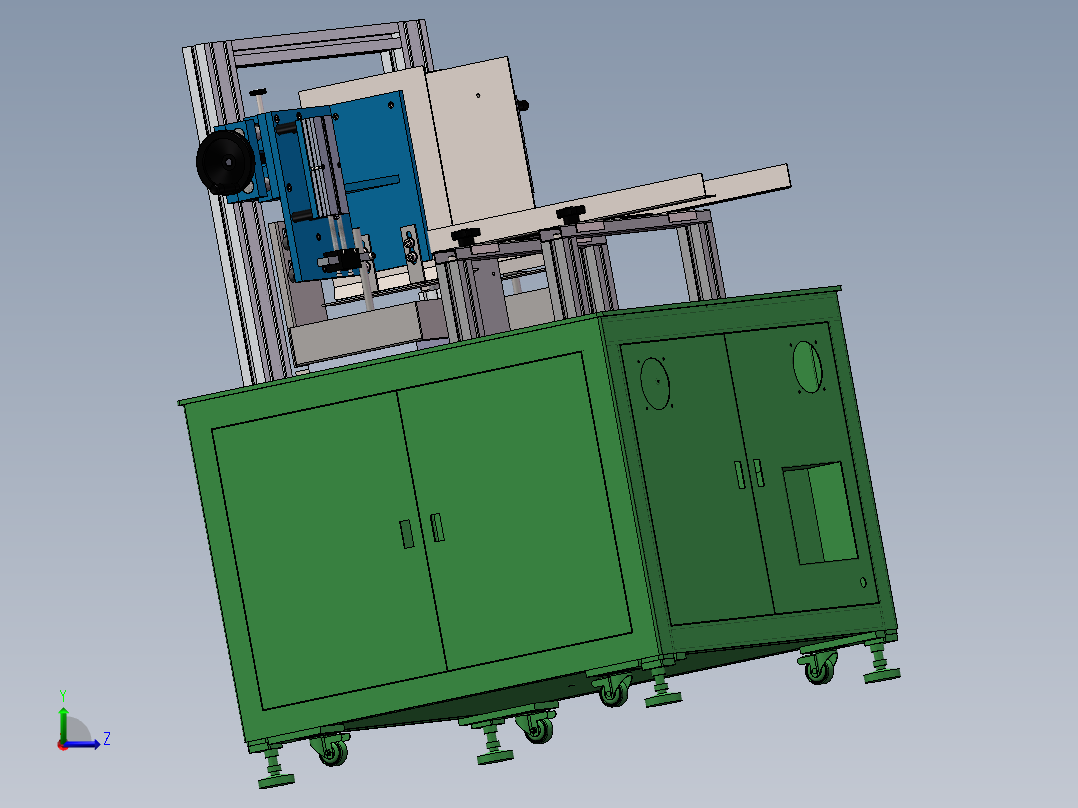 快递盒打包机sw18可编辑左视图