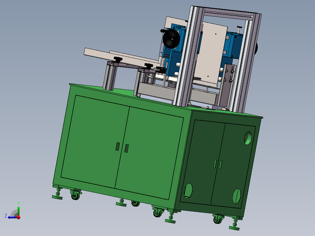 快递盒打包机sw18可编辑右视图