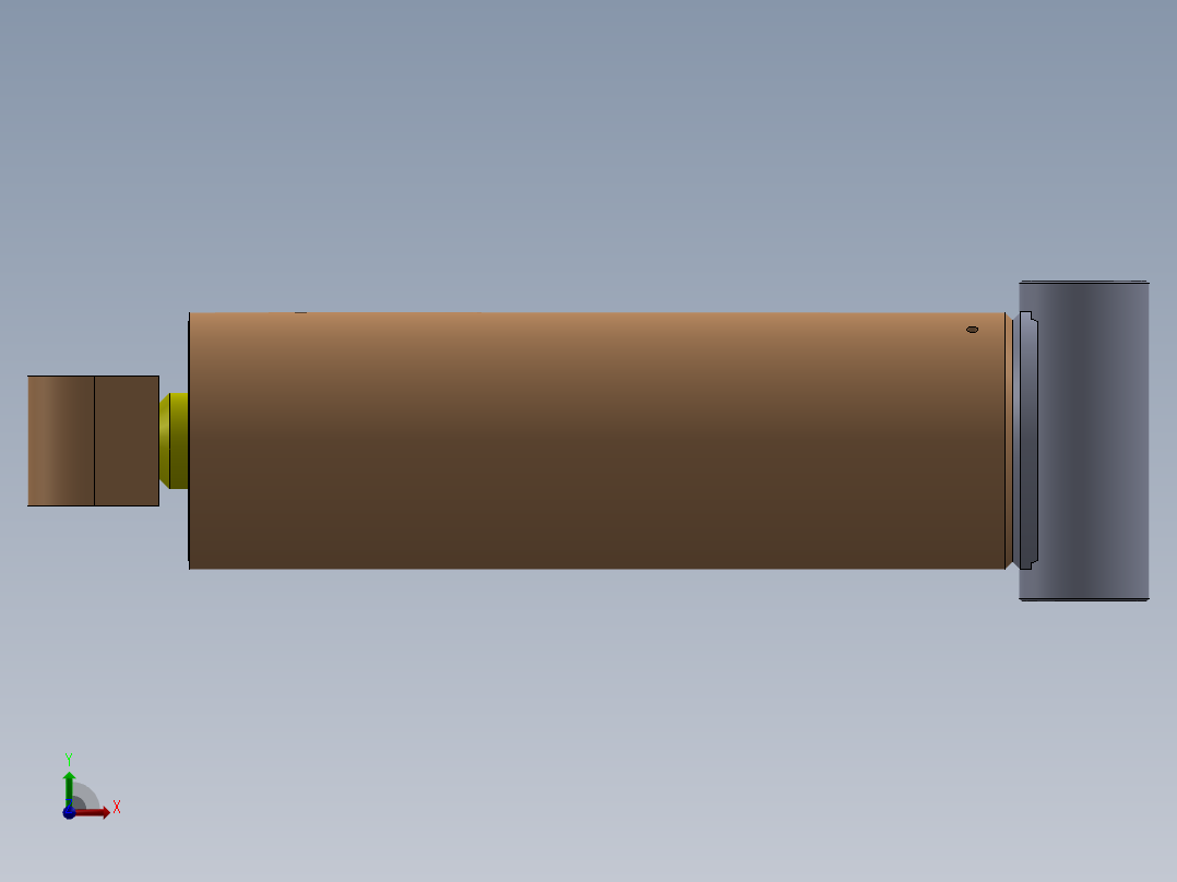 部分零件设计（气动缸 - 无装配 - 附图纸）前视图