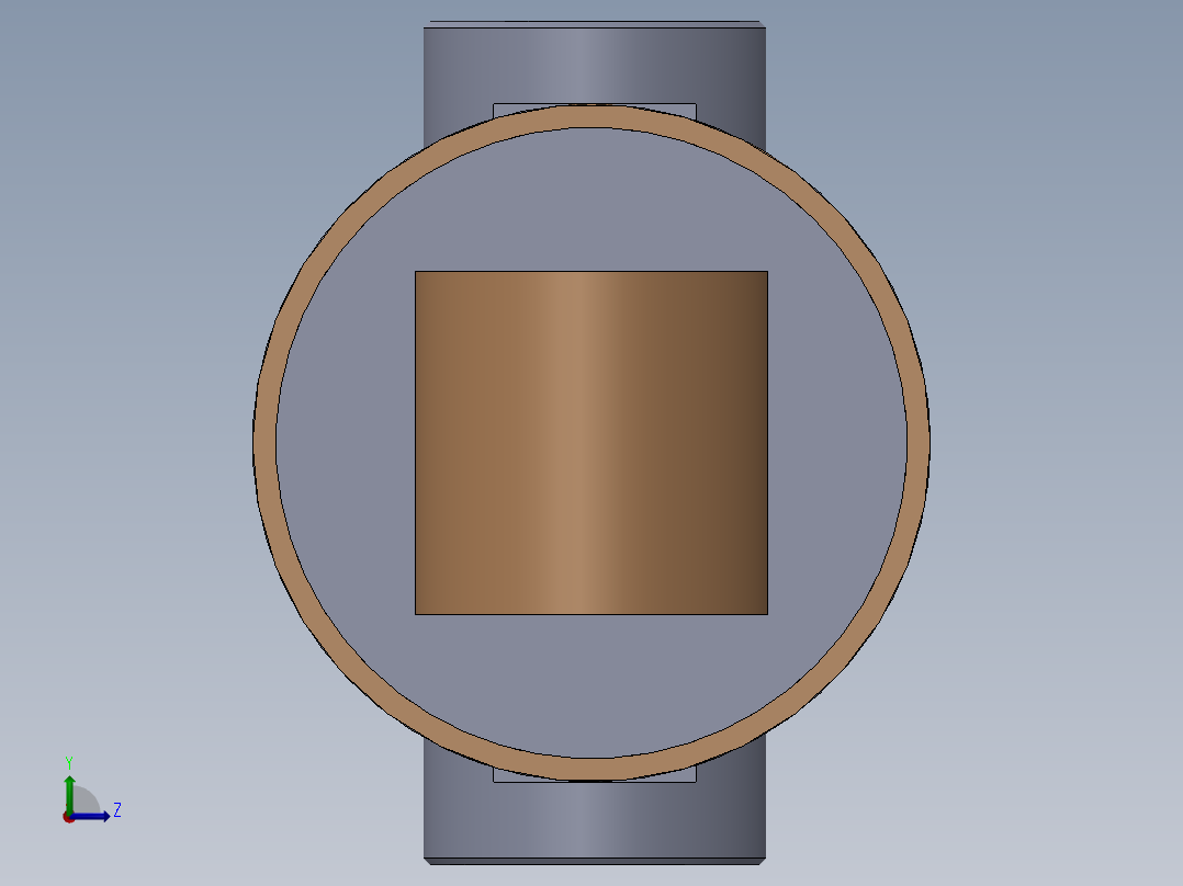 部分零件设计（气动缸 - 无装配 - 附图纸）左视图