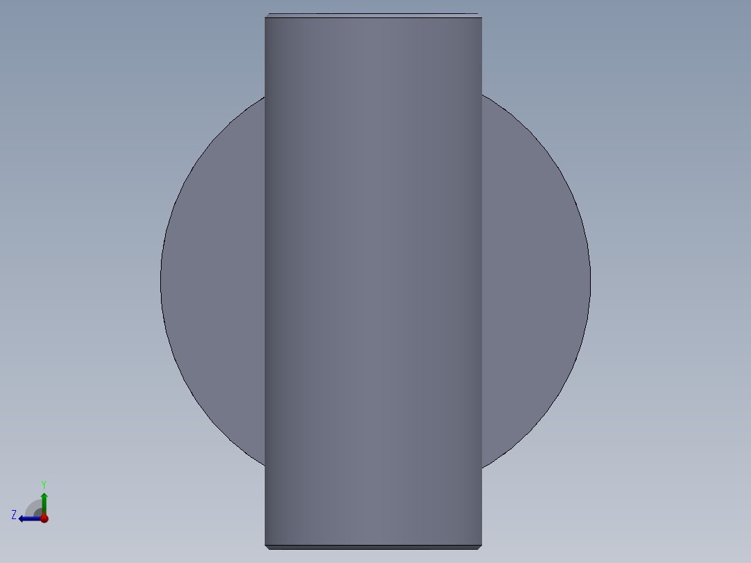 部分零件设计（气动缸 - 无装配 - 附图纸）右视图