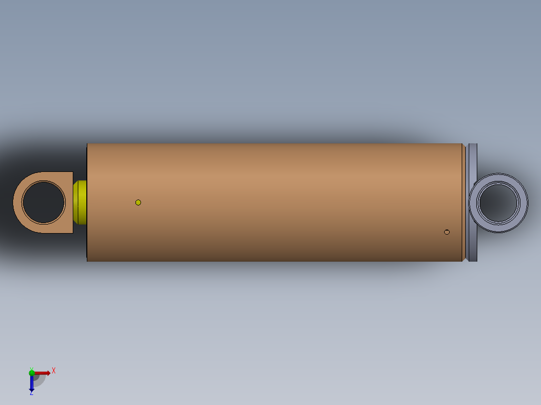 部分零件设计（气动缸 - 无装配 - 附图纸）俯视图