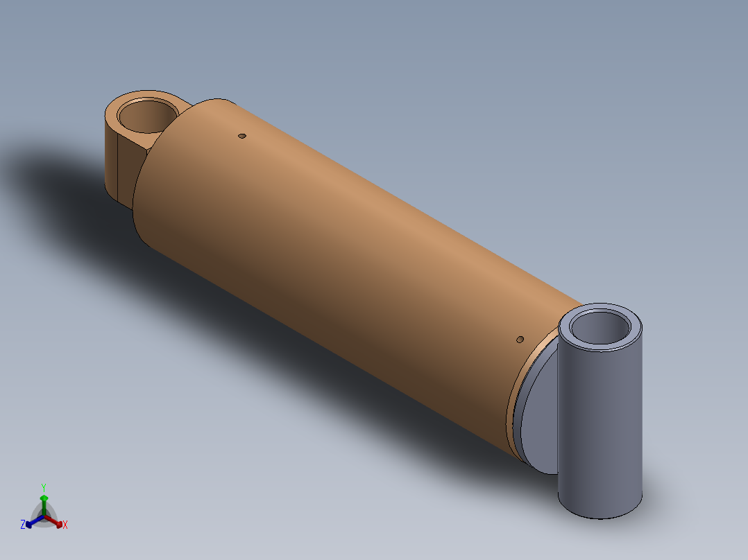 部分零件设计（气动缸 - 无装配 - 附图纸）正等轴测图