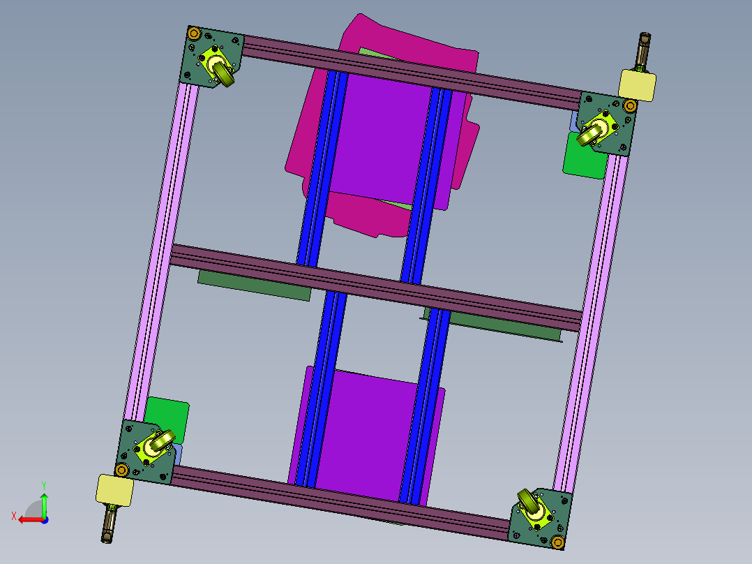 座椅靠背组件的组装装置后视图