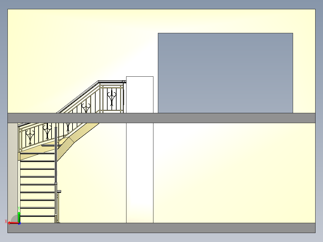 A2004390-装饰性楼梯后视图