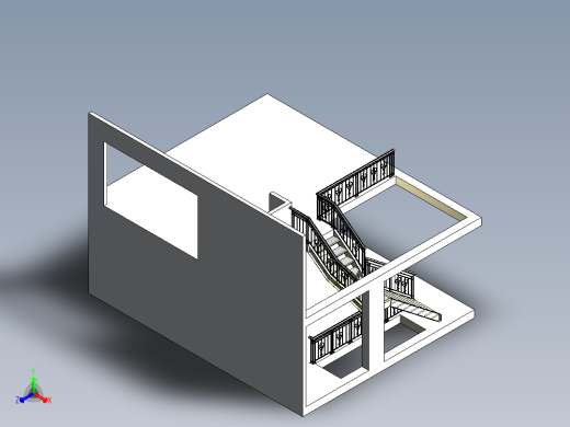 A2004390-装饰性楼梯正等轴测缩略图