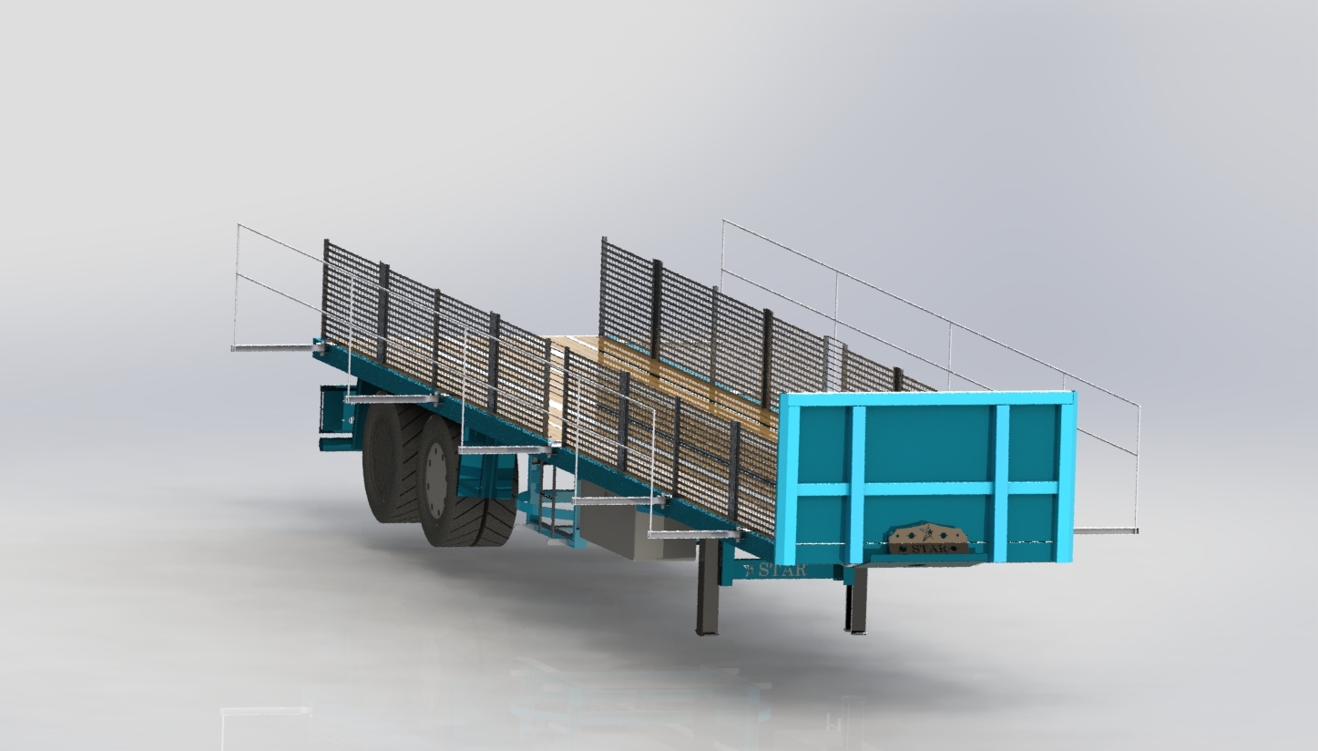 A2004601-木地板平板拖车