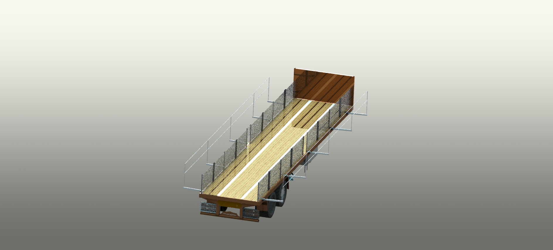 A2004601-木地板平板拖车