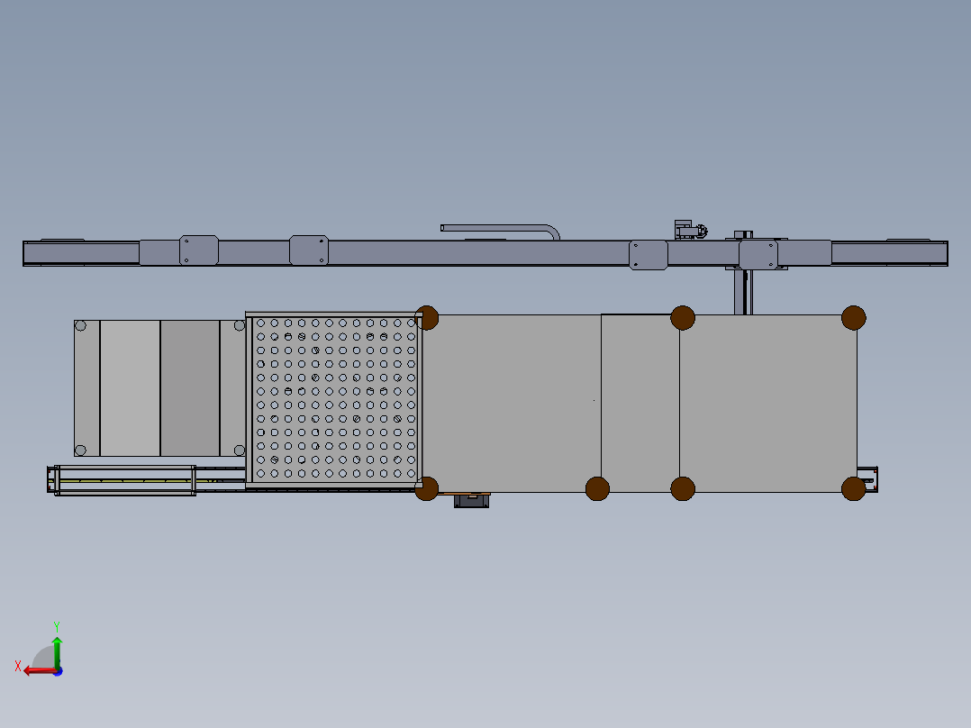 桁架清洗线后视图