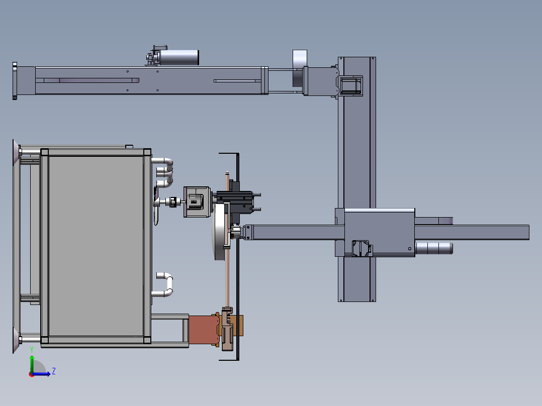桁架清洗线左视图