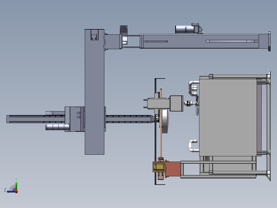 桁架清洗线右视图