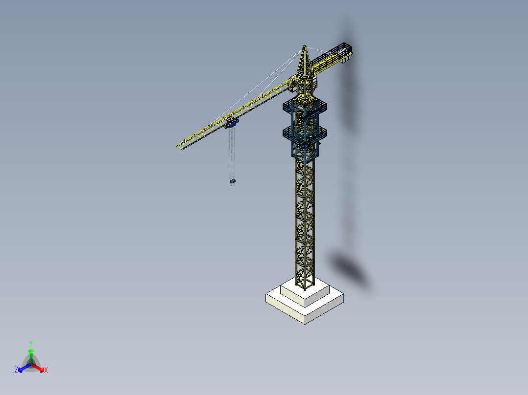 自升式工程塔吊等比例模型