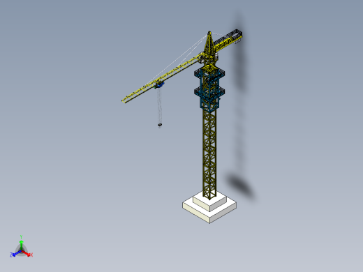 自升式工程塔吊等比例模型