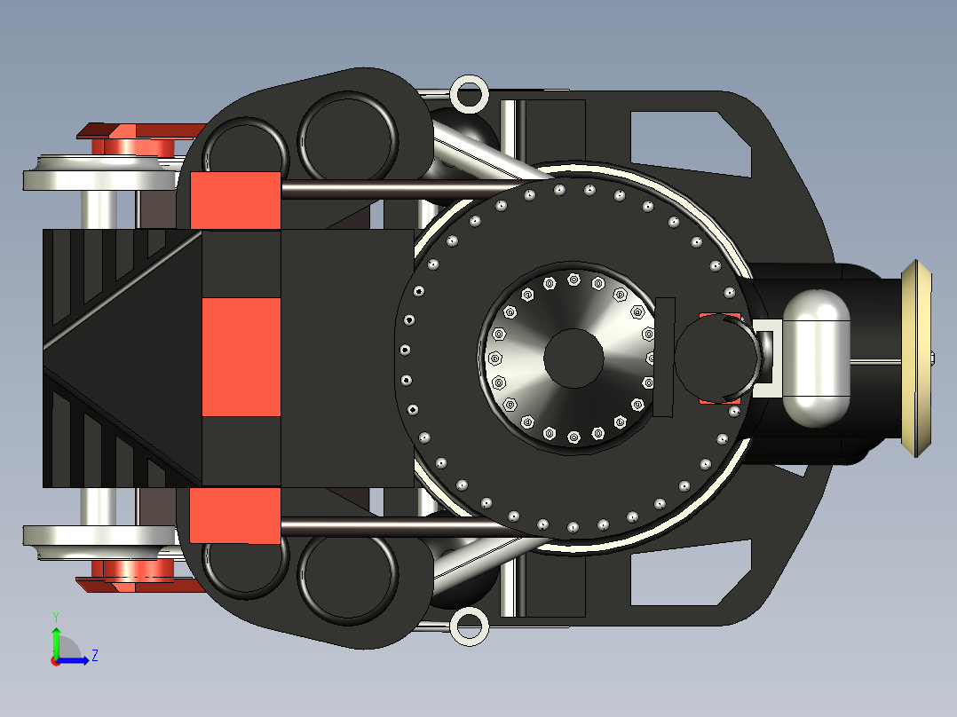 火车机车列车steam-locomotive-353-model-1837-模型格式为 igs左视图