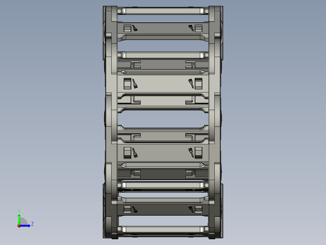 H30Q175S-桥式拖链stp2左视图