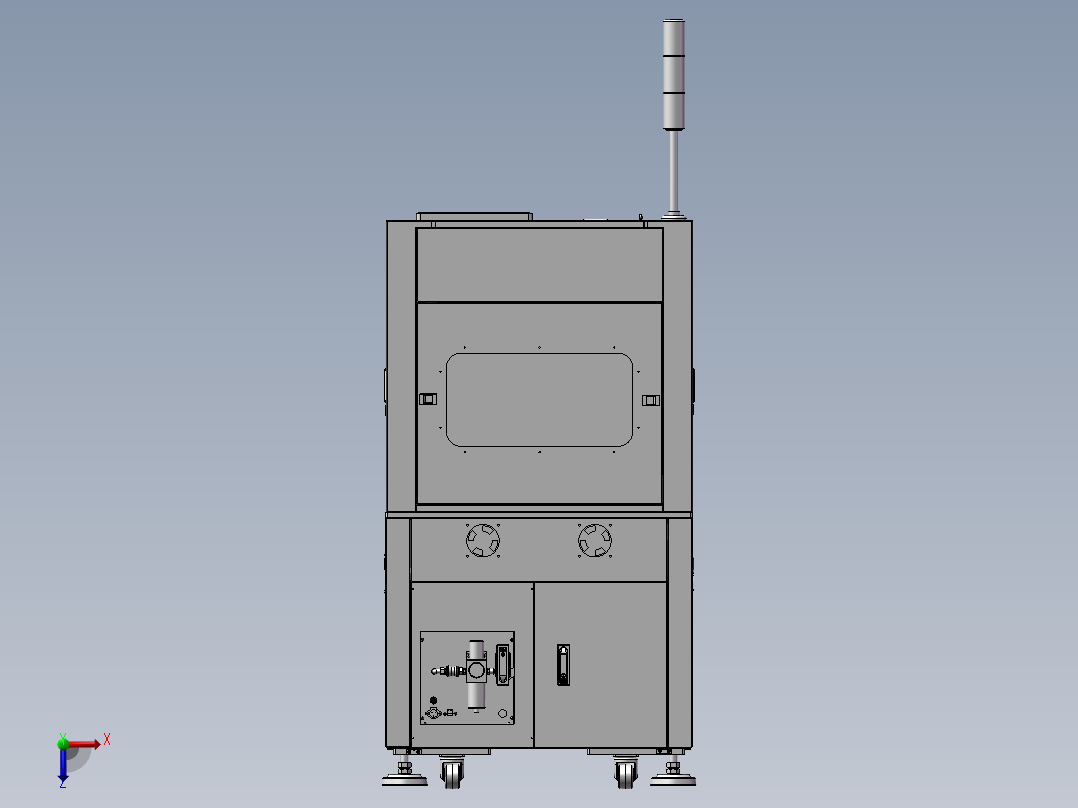 SMT在线式自动贴二维码机（手机PCB板贴条码设备）俯视图