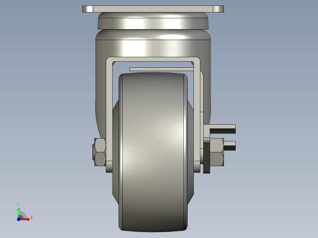 AACBL21-75-P万向脚轮(怡合达)前视图