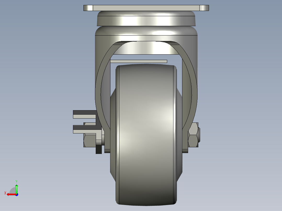 AACBL21-75-P万向脚轮(怡合达)后视图