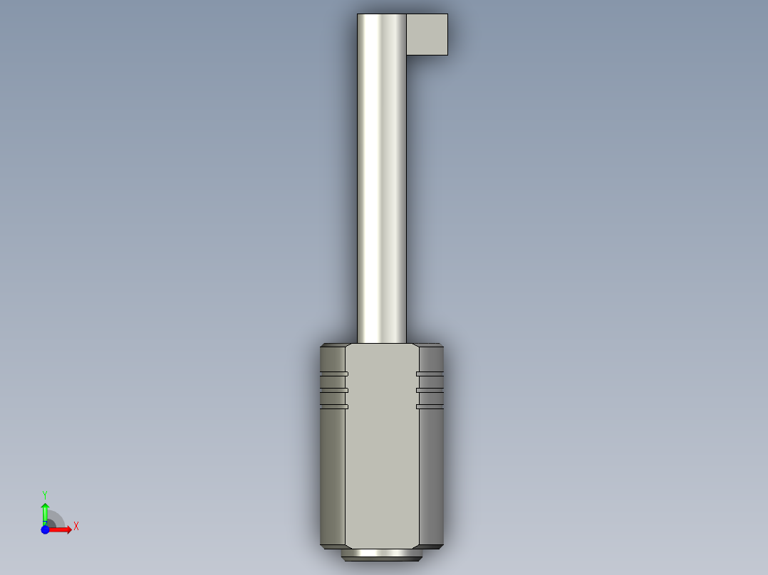 标准三芯垂直式探头前视图
