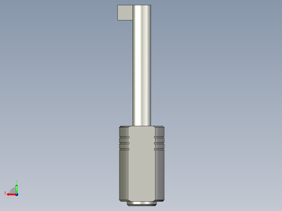 标准三芯垂直式探头后视图