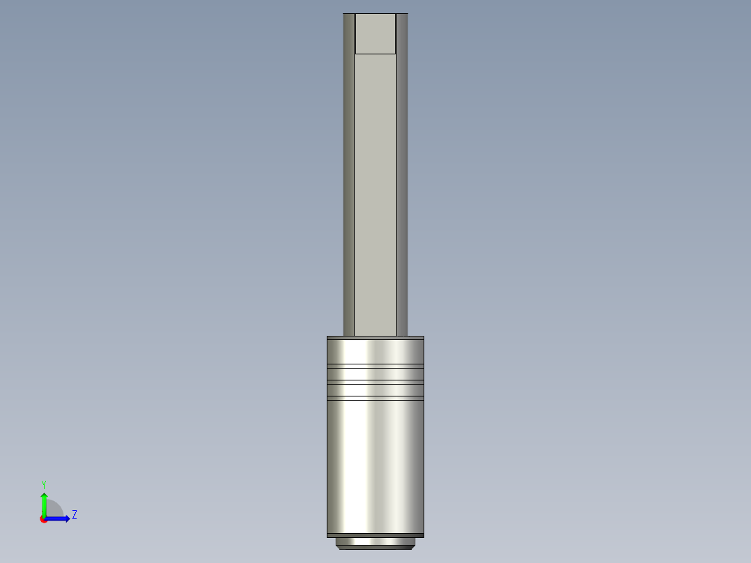 标准三芯垂直式探头左视图