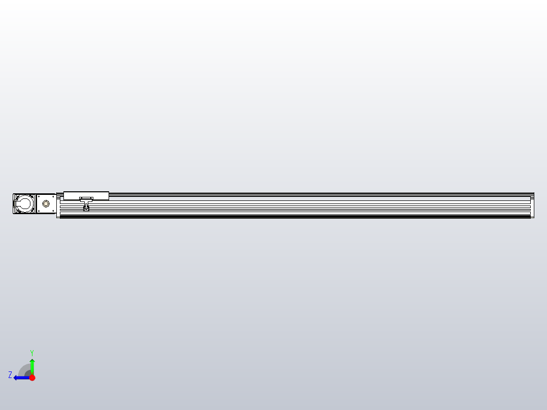 皮带直线轴半封闭可选导轨TPA-HNB-202D-140-L1750-ML-Y-P75-N3右视图