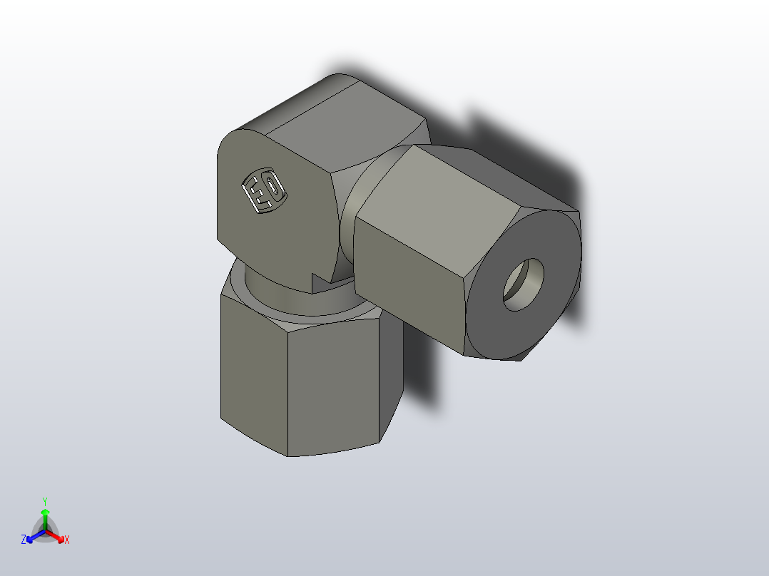 EO管接头弯头W06SMS.stp正等轴测图