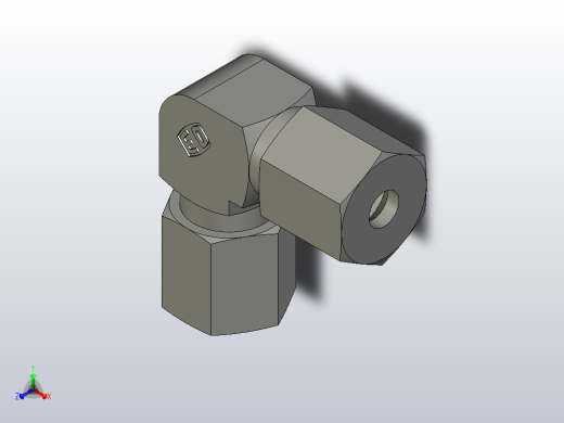 EO管接头弯头W06SMS.stp正等轴测缩略图