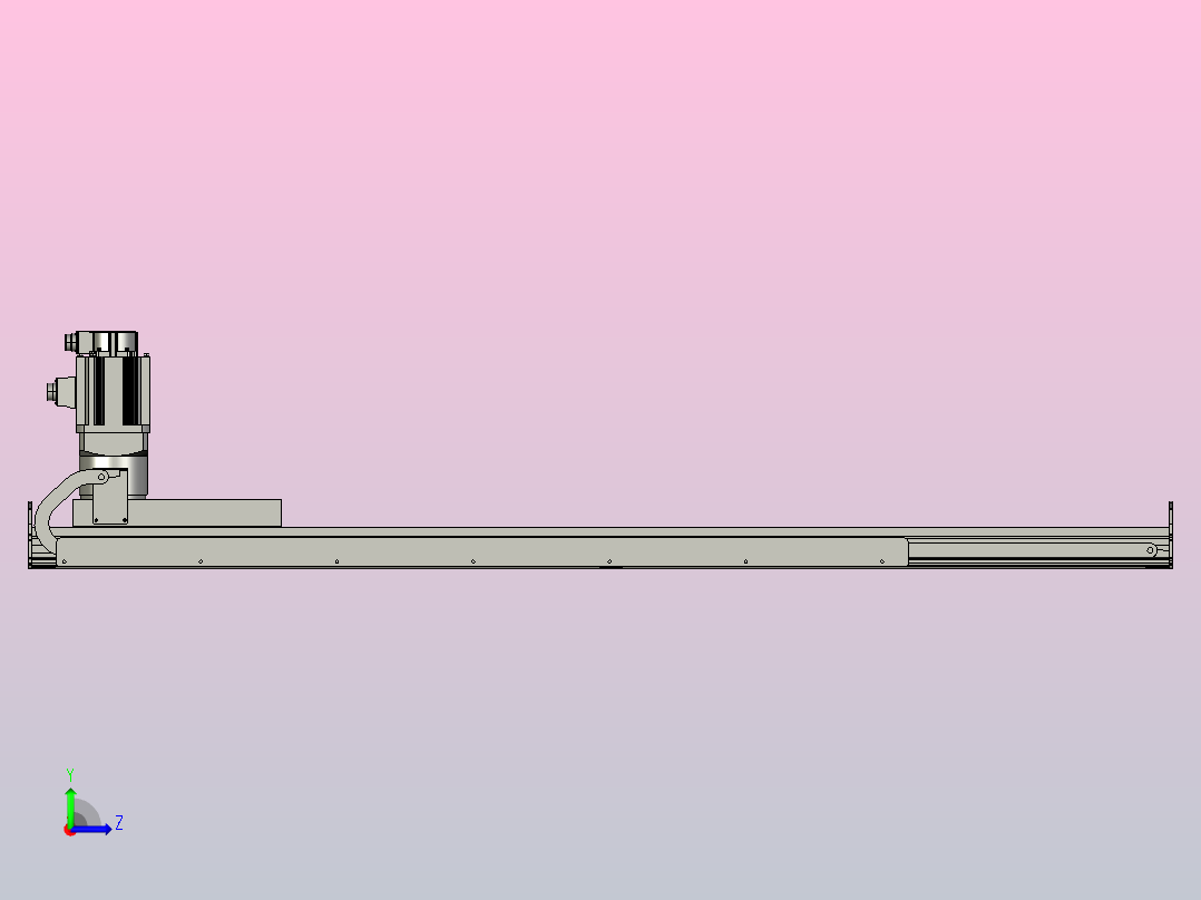 MFM22-BC-1000W-1500L齿轮齿条模组MFM22 最大负载150KG左视图