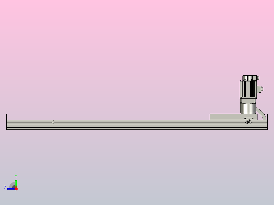 MFM22-BC-1000W-1500L齿轮齿条模组MFM22 最大负载150KG右视图