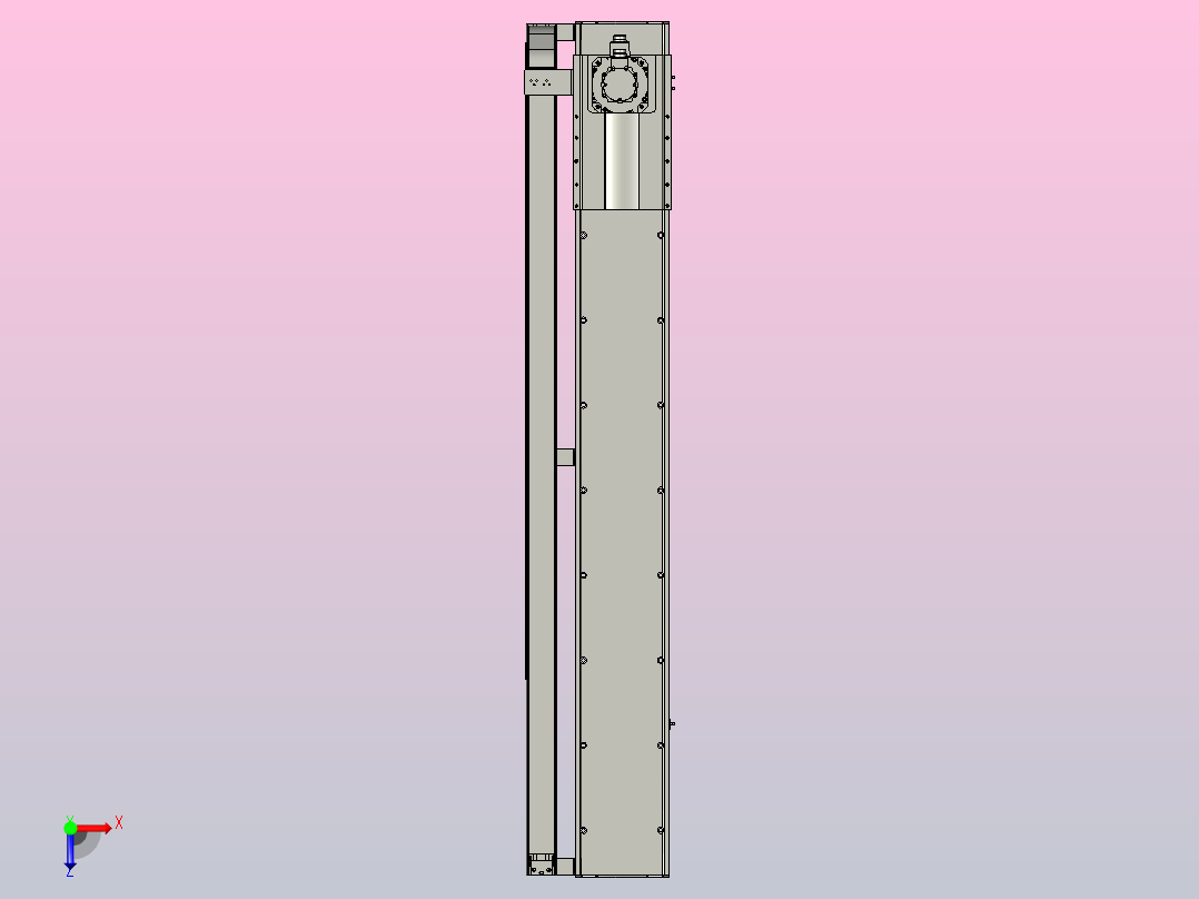 MFM22-BC-1000W-1500L齿轮齿条模组MFM22 最大负载150KG俯视图