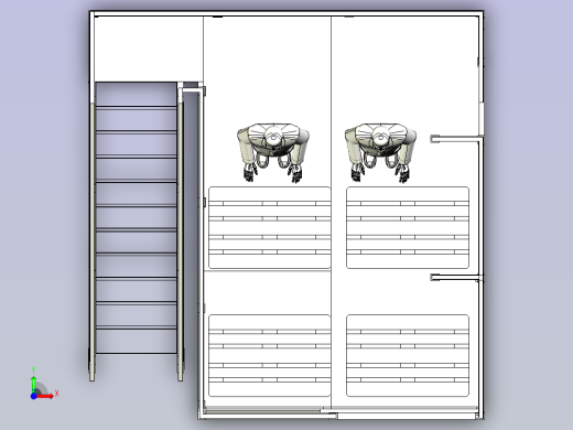 木质托盘存放钢结构平台设计前视缩略图
