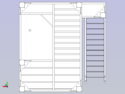 木质托盘存放钢结构平台设计后视缩略图