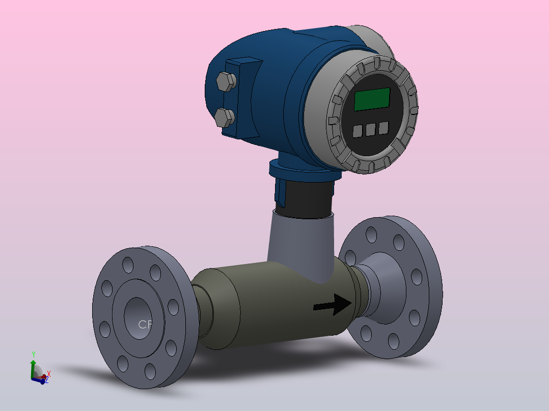 流量变送器2in-300lbProlineT-Mass主视图