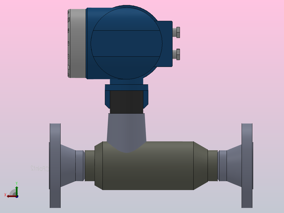 流量变送器2in-300lbProlineT-Mass后视图