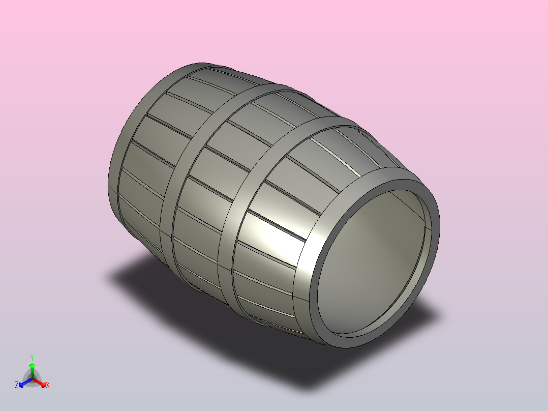简易木桶主视图