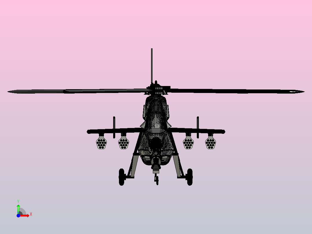hal-light-combat-helicopter-lch飞机前视图