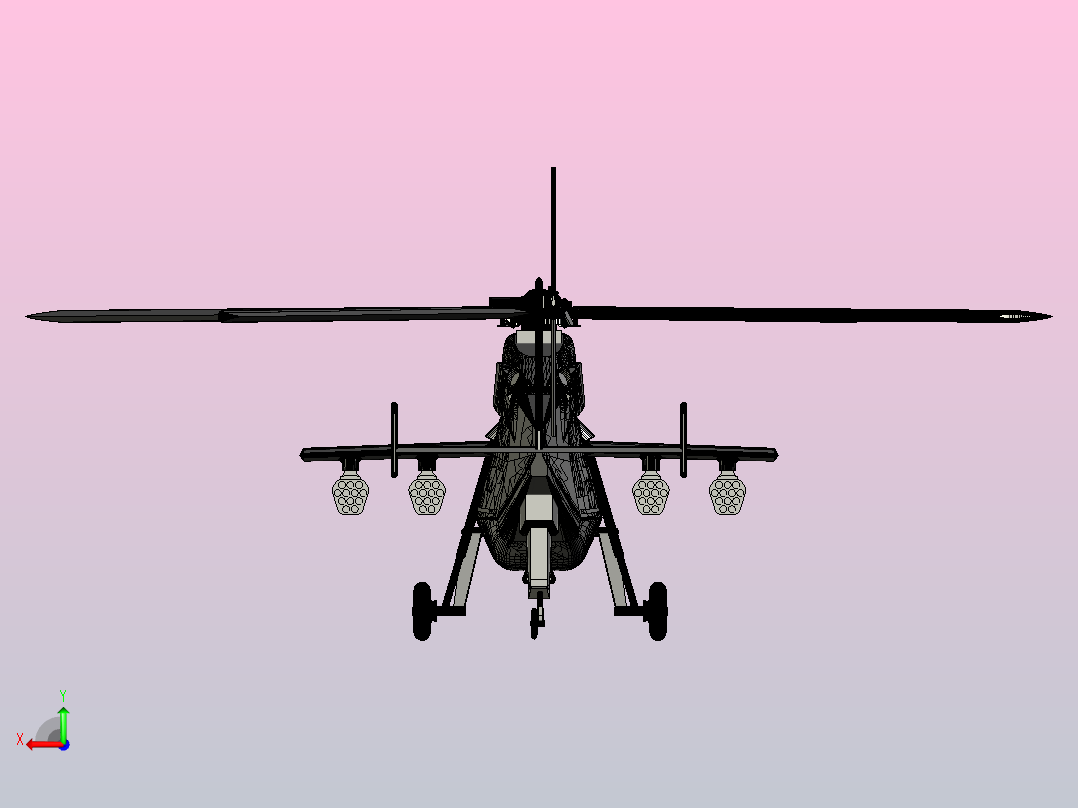 hal-light-combat-helicopter-lch飞机后视图