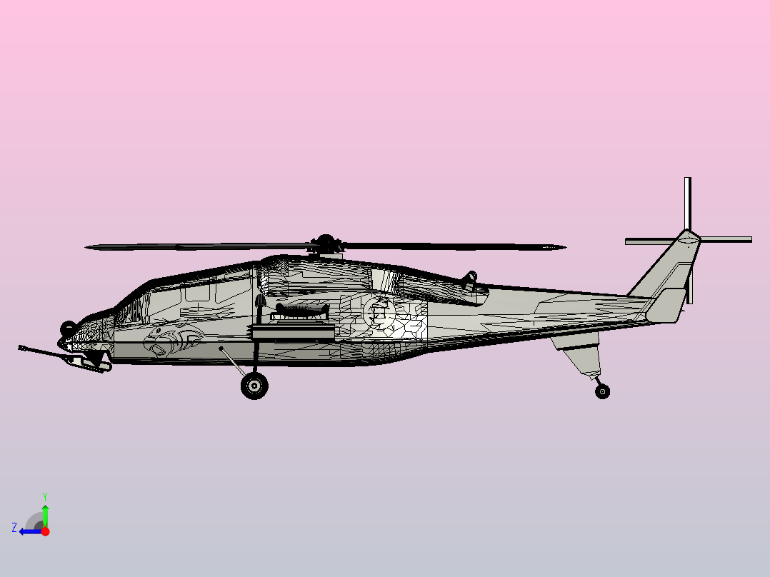 hal-light-combat-helicopter-lch飞机右视图